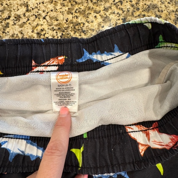 Wonder‎ Nation Boys Shark Swim trunks Size Small - Picture 3 of 5